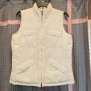 Lauren Ralph Lauren cream puffer vest.